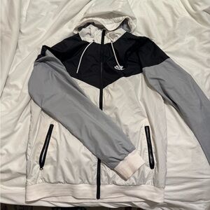 Nike Men's Black and Gray Hooded Jacket